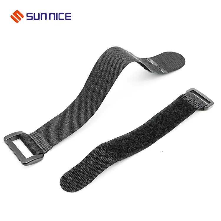 Hook and Loop Fastener Strap with Plastic Buckle