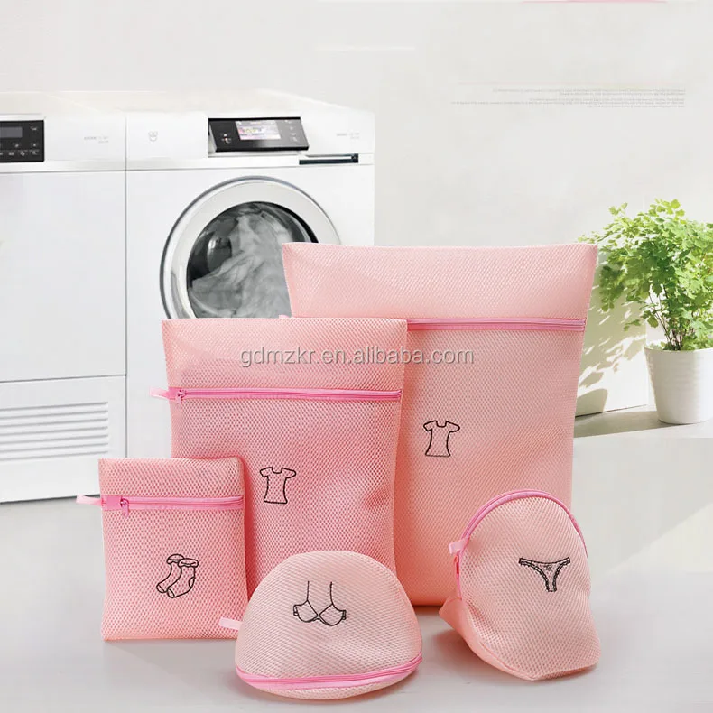 Promotion 2 layers heavy duty sandwich mesh washing laundry bag for bra/blouse/shirt/sock