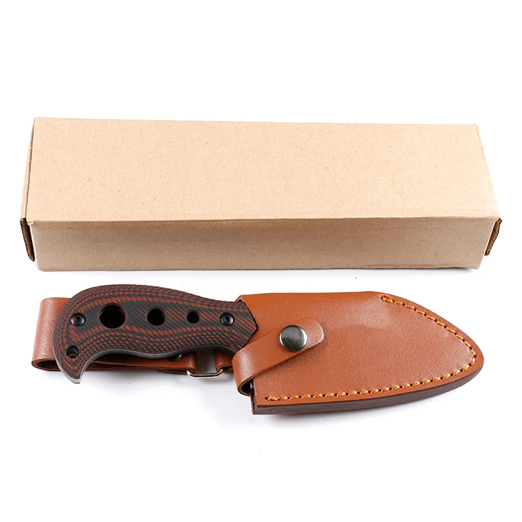 
9CR18MOV stainless steel fixed blade knife hunting survival knife with G10 handle 