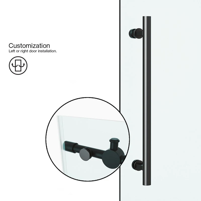 Регулируемая Безрамная раздвижная дверь для душа