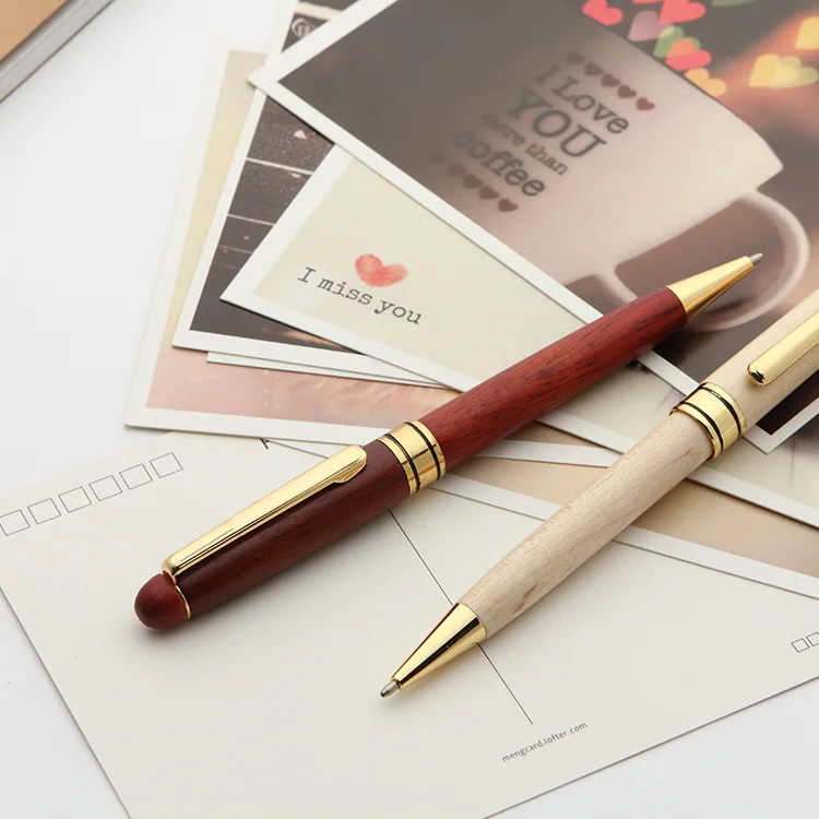 Custom wood material promotional cheap wood pen