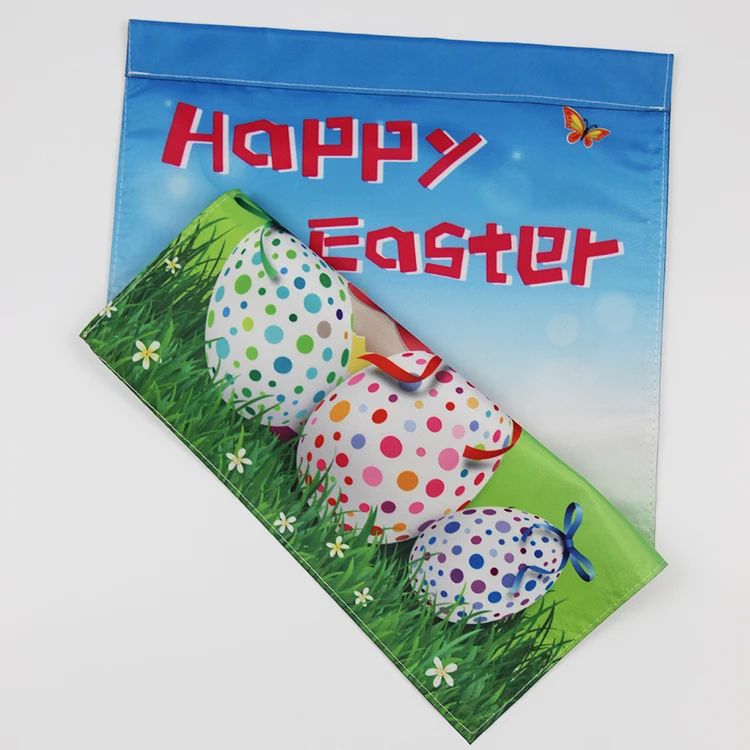 Double Sided Printed Flag Garden Decoration Rabbit And Egg  Holiday Easter Garden Flag