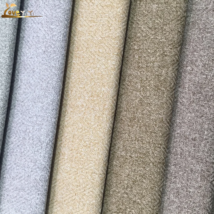 Upholstery Soft Sofa 100%polyester Faux Linen Look Fabric