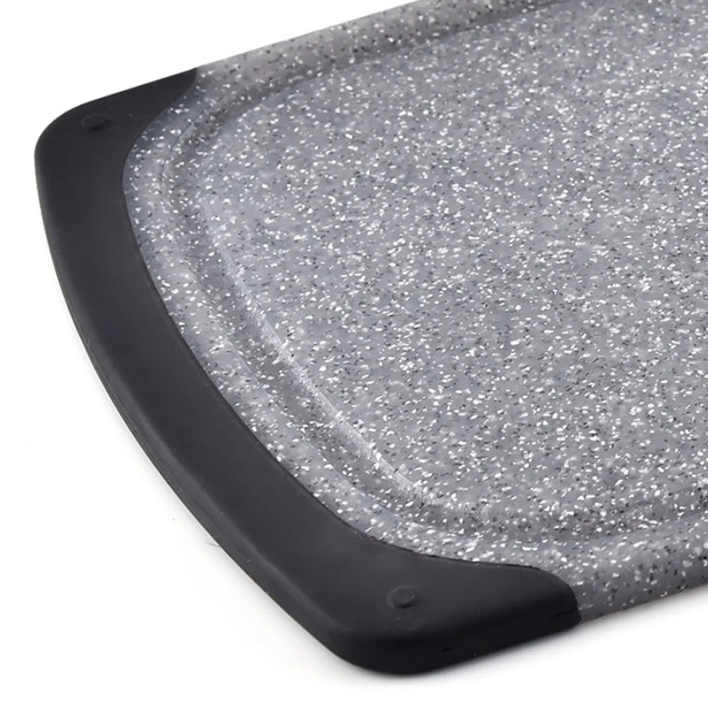 Dishwasher Safe BPA Free 3 Pieces Set Plastic Chopping Board Set with Juice Groove Appearance Kitchen Marble Cutting Board