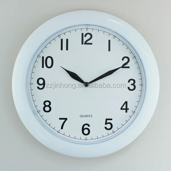 New Plastic 10inch Backwards Wall Clock/ Reverse Wall Clock