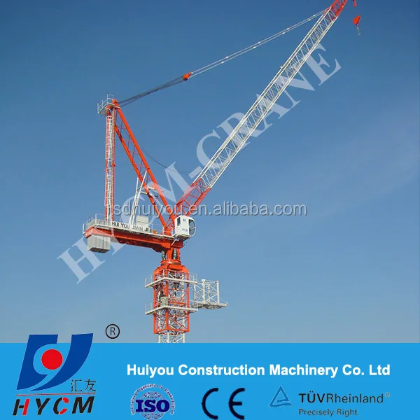 Самоустанавливающийся башенный кран, QTD5020 10t Luffing jib crane, мобильный кран для продажи в Малайзии