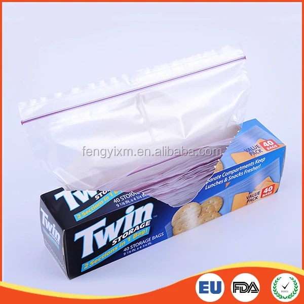 high quality  Custom Logo Zipper Sealed Bag Packaging Reusable No Leakage fresh vegetable zip lock bag