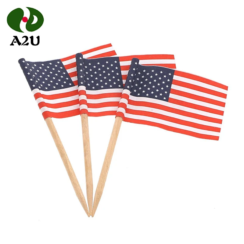 Aвечерние 2u декоративная вечеринка индивидуальный зонтик/коктейль зубочистка с флагом