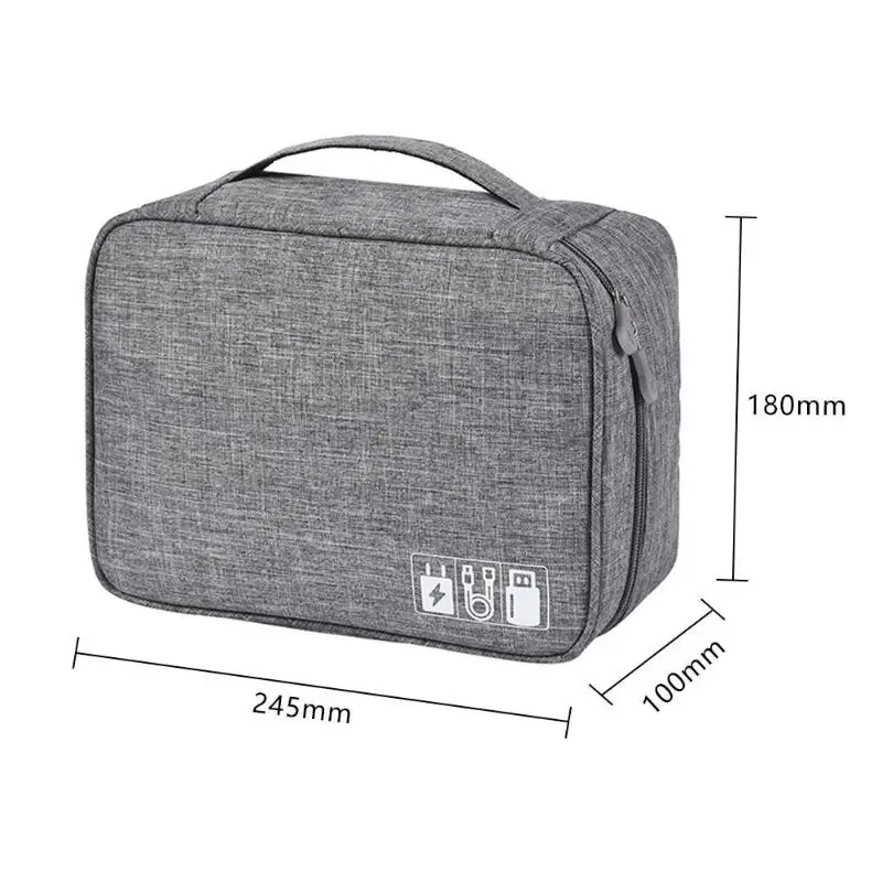 OEM Portable Waterproof Travel Data Cable Storage Bag For Digital USB Gadget Cosmetic Hard Drive Bag Case Makeup Organizer Bag