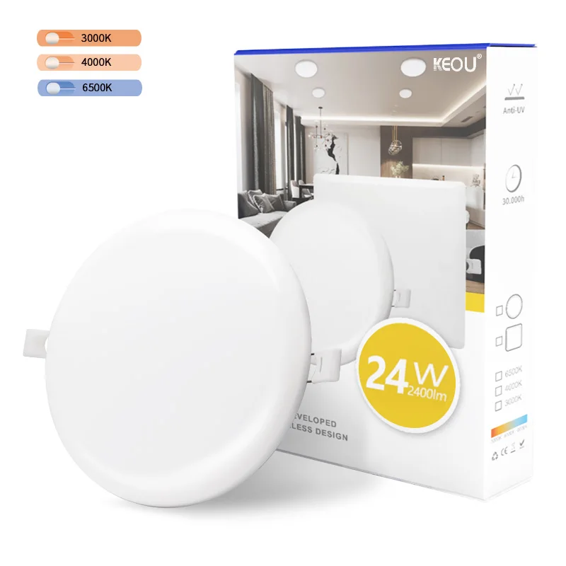 Smart dimmable ceiling lamp 36W 3d frameless led panel light with LIFUD driver