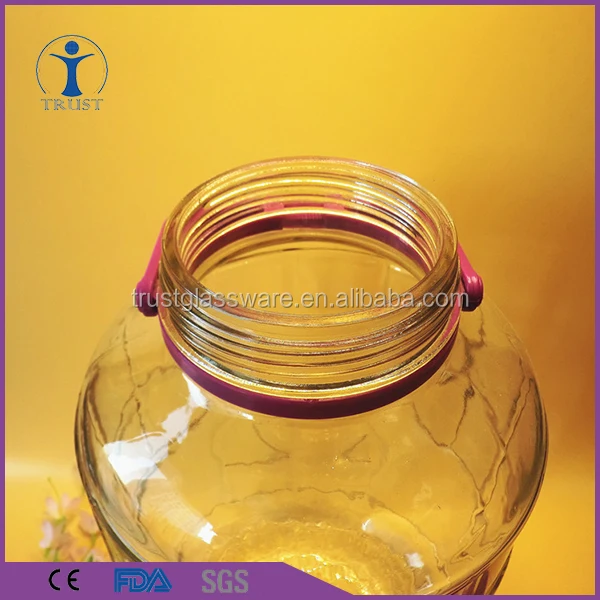 2016 Новый дизайн завод напрямую продавать красивые формы хранения 5 литров стеклянных банок