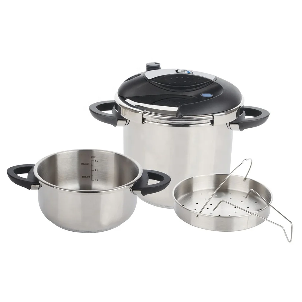 Perfect Quart Pressure Cooker twin set for home use for  induction and gas