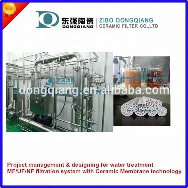 ceramic ultrafiltration filter for concentration of bacteria from fermentation broth