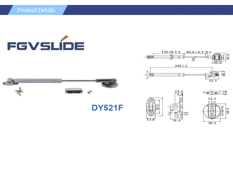 Closing Buffer Cabinet Gas Spring Master Lift Gas Spring Other Furniture Hardware Traditional 2000 Pcs ISO9001 Nickel Plated