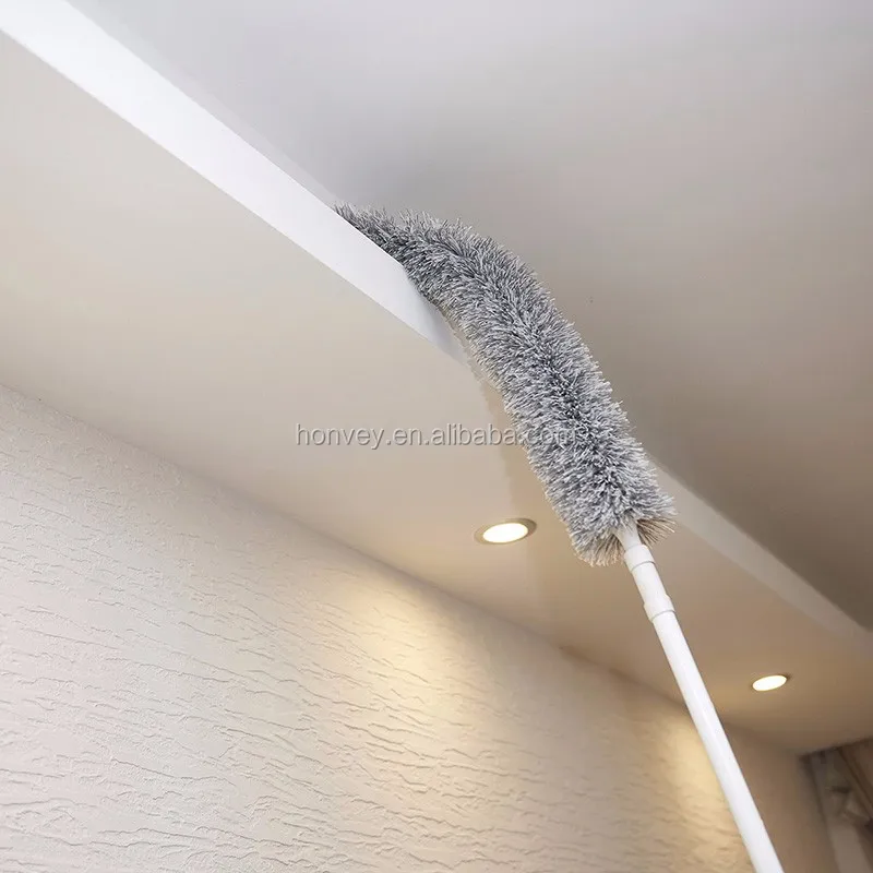 
179CM Magic Telescopic Anti Static Soft Microfiber Cleaning Duster Brush Dust Cleaner Handle Natural Feather 