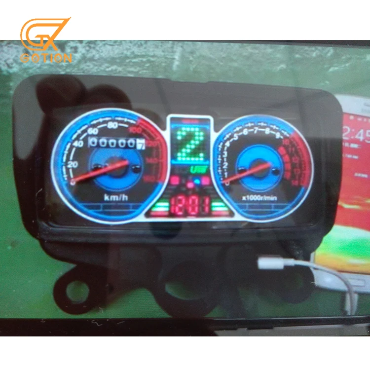 New Designed Custom CDI125 14000r/Min Motorcycle LED Speedometer With Blue Lights