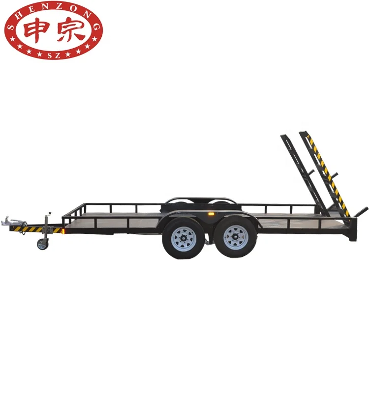 car carry trailer 16x8 dual axle 3500kg flat top trailer