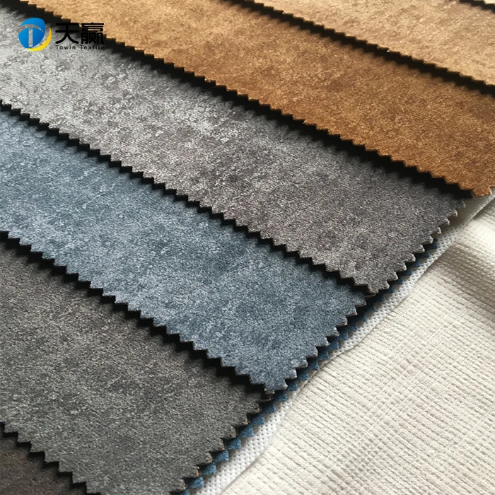 
Hot sale 100%polyester printed warp knitted holland velvet upholstery fabric 
