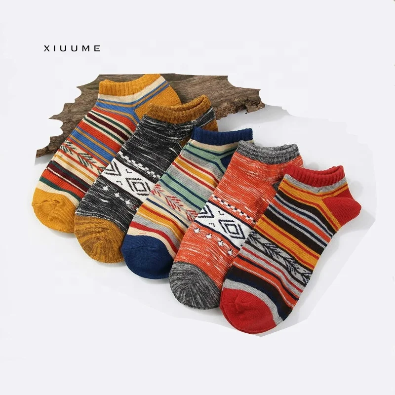 Ethical wind classic striped funky colorful ankle men casual fun socks