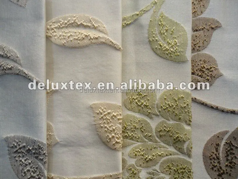 
Leaf pattern design print blackout curtain fabric 