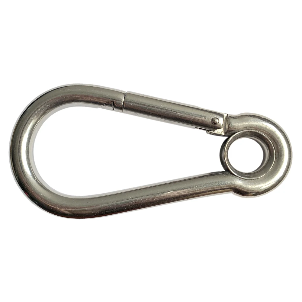 Stainless steel Rigging hardware with screw and eye carabiner hook