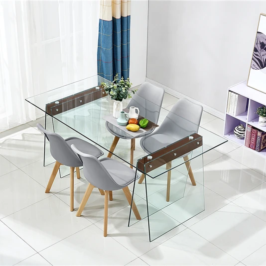 
China manufacturer living room home furniture morden glass dining tables designs 