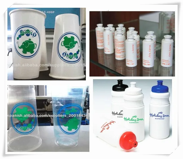 
Plastic Paper Cups Glass Bottles Stationary UV Dryer Silk Screen Printer Printing Machine 