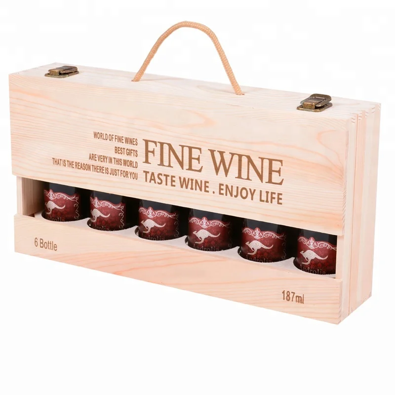 
Wholesale Cheap Price Printed Gift Wooden Box Wine Box 