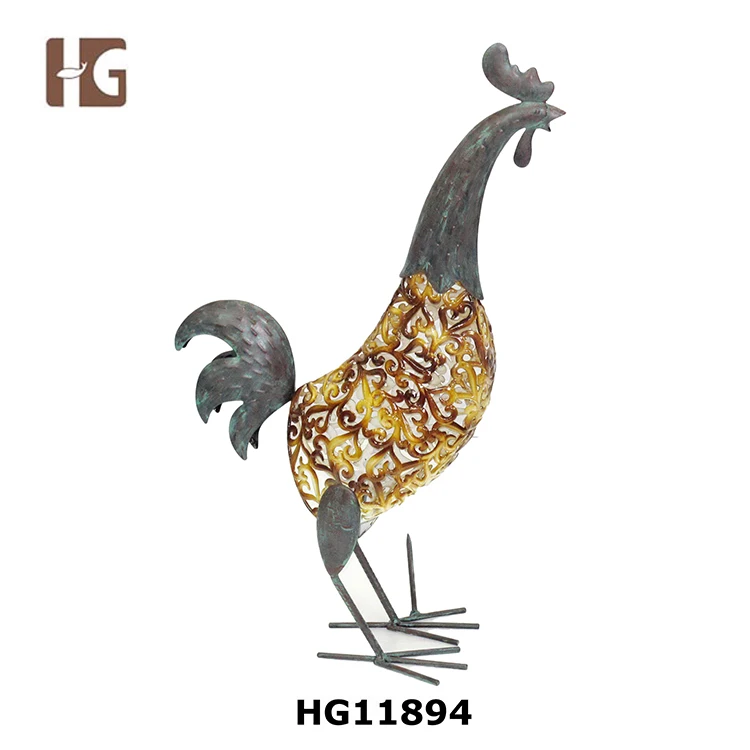 Top Quality Reasonable Price Porcelain rooster metal crafts