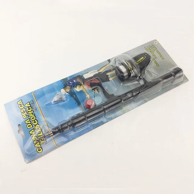 cheap retractable spinning fiberglass fishing rods with reel combo