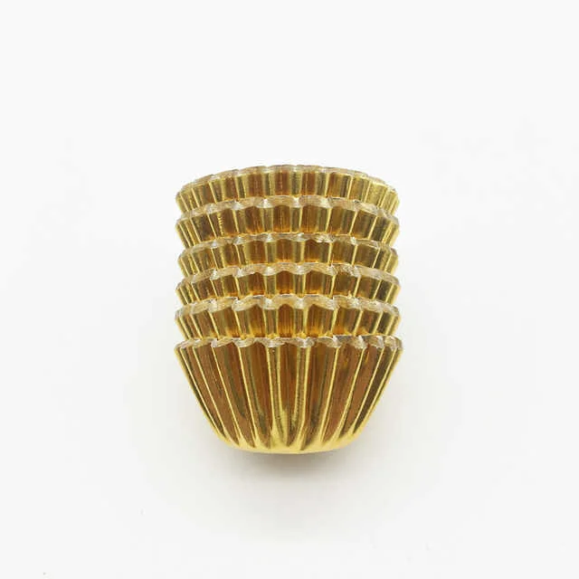 Latest Colorful Aluminum Foil Baking Cake Cup Mini Rose Gold Foil Cupcake Wrappers Cases