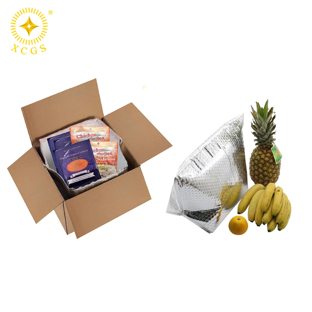 12x12x12 Flexible Metallic Foil Insulated Bubble Box Liner Insulation Box Liner For Food to Inventory