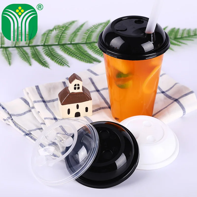 
custom disposable clear plastic dome lids for juice cup 