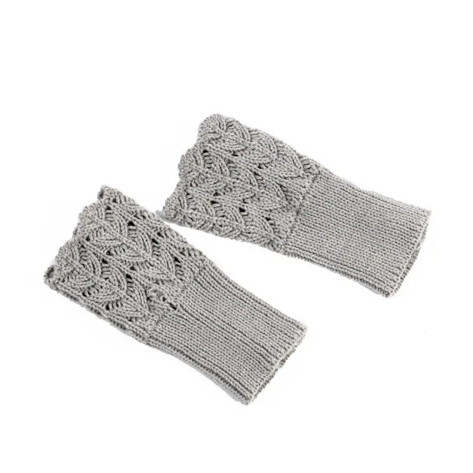 
Winter Warm Arm Mitten Womens Half Fingerless Wrist Knit Glove 