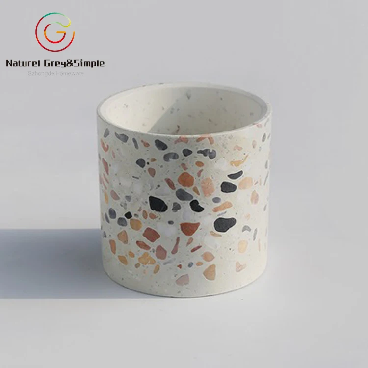 Белый горшок для растений Terrazzo по индивидуальному заказу
