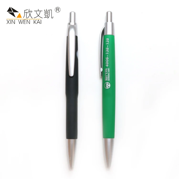 
Promotional Advertising Slogan Custom Shaped Clip Private Label Ball Pens Plastic print label penpen nib plastic 