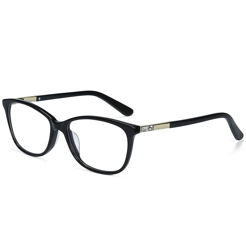 High standard flexible spring hinge luxury Acetate Frame optical eye glasses for women