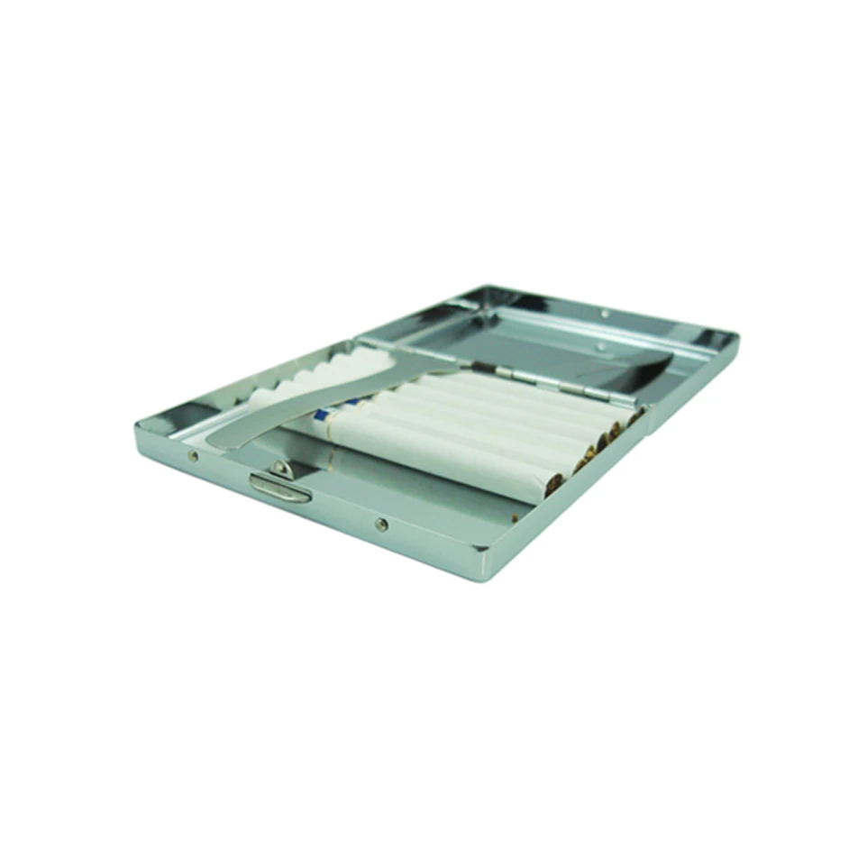 Metal Smoking Case with simple box 20pcs Capacity Automatic Cigarette Box Double Sides Sublimation cigarette case