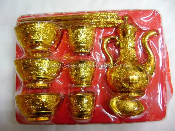Teapot Golden kitchen tools, gold ingots and bars , good wealth for dead people