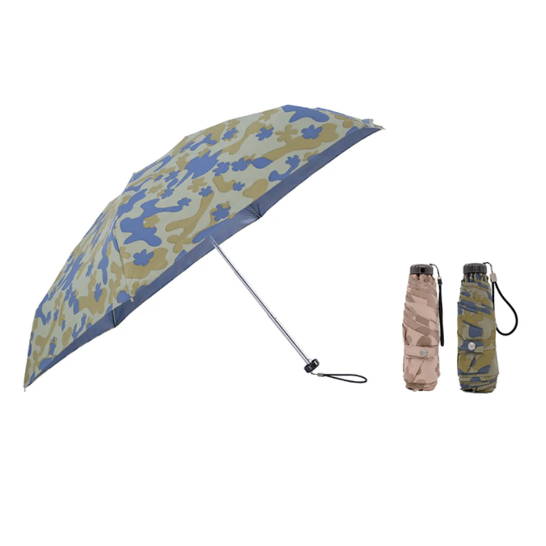 20 inch 5 foldable color coating uv protection manual small travel super mini 5 folding umbrellas