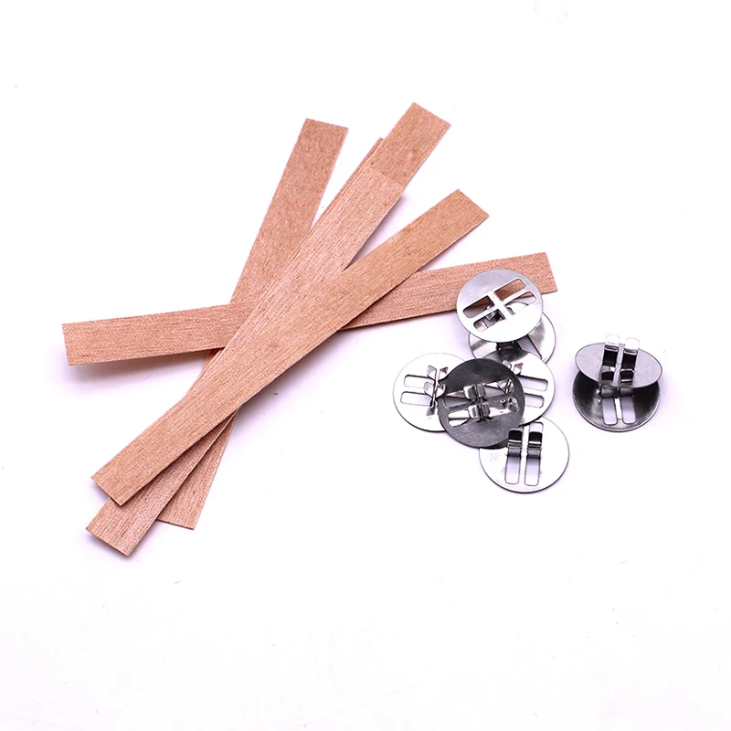 
Slice and cross shaped wooden wicks different sizes available candle wood wick 