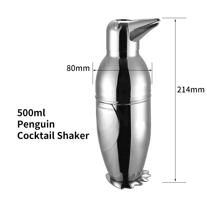 Bar tool Special shaker Antique Stainless Steel Penguin mini Cocktail Shaker