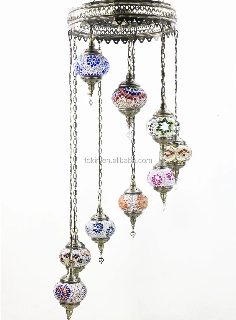 handmade Mosaic Art single Turkish Lamps Chandelier CC9M01