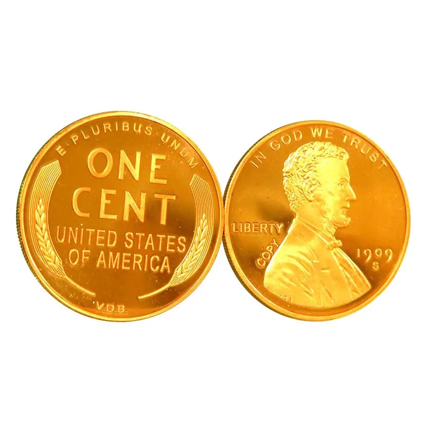 1 унция 999 тонкая медная монета Jumbo Penny Lincoln пшеничная круглая B44