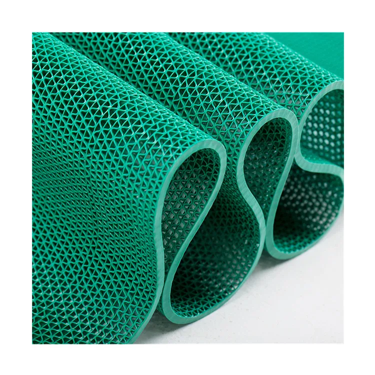 Hollow out water-proof durable PVC S design rubber mesh Mat