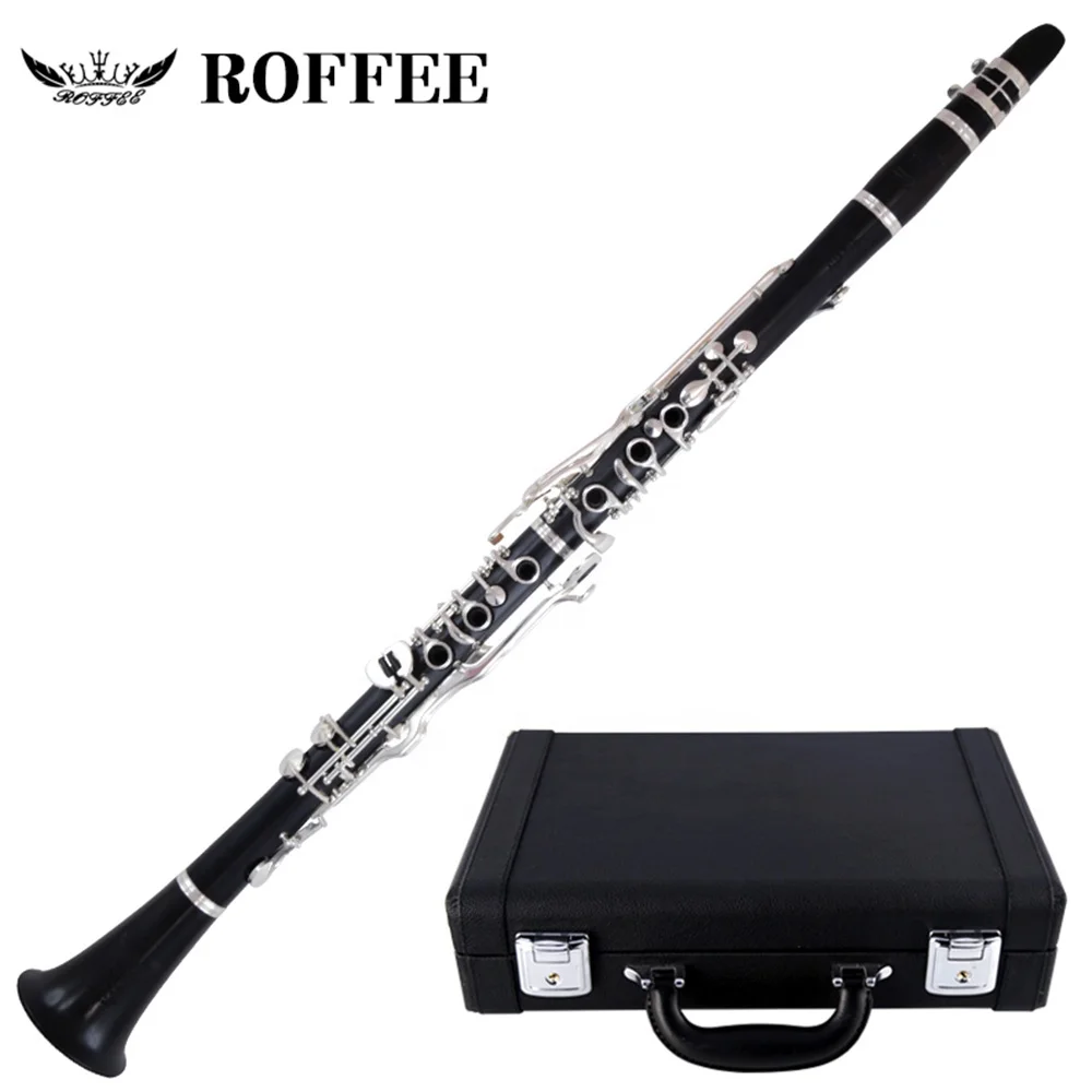 506 Professional Performance Level Ebony Wood Silver Plated 20 Keys 6 Rings G Tone Clarinet