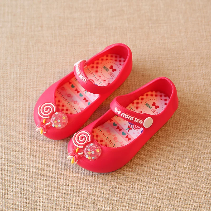 Lollipop cream smell 3 colors kids girl mini melissa jelly shoes