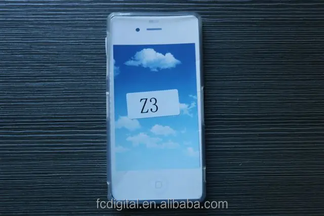 Qwd Ultra Thin TPU Case for Sony Z3 OEM Logo Package Phone Case Premium Delivered TPU Mobile Case