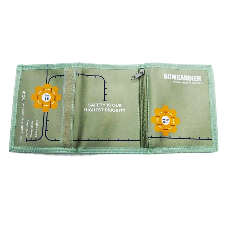 Рекламный дешевый кошелек для кредитных карт тройного сложения с принтом логотипа, мужской кошелек из полиэстера и нейлона для женщин, женский кошелек, принимаем OEM и ODM JR