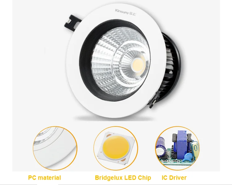 Plastic Factory 2 Inch Gimble COB Led Downlight as Ceiling Light